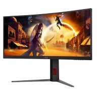   AOC Ívelt Gaming 240Hz monitor 34" CU34G4Z, 3440x1440, 21:9, 450cd/m2, 0,5ms, HDMIx2/DisplayPort/USBx2