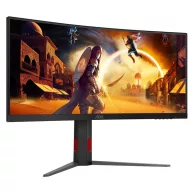  AOC Ívelt Gaming 240Hz monitor 34" CU34G4Z, 3440x1440, 21:9, 450cd/m2, 0,5ms, HDMIx2/DisplayPort/USBx2