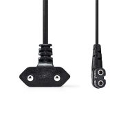   Nedis CEGL11055BK30 tápkábel, Euro dugó,  IEC-320-C7,  pipa, szögben balra, 3m, fekete