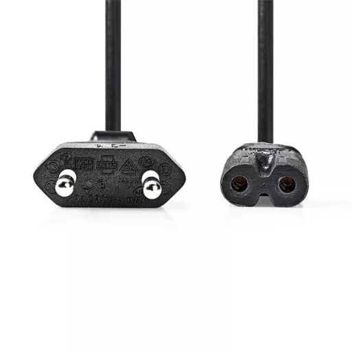 Nedis CEGL11040BK50 tápkábel IEC-320-C7, 2 x 0.75 mm, hossz 5m