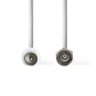   Nedis CSGL41800WT15 F dugó - koax dugó kábel, 75 Ohm, dupla árnyékolás, 1.5m