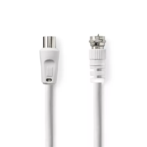 Nedis CSGL41800WT15 F dugó - koax dugó kábel, 75 Ohm, dupla árnyékolás, 1.5m