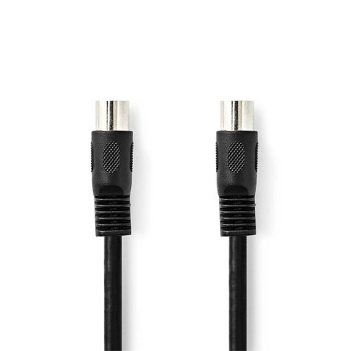 Nedis CAGL20000BK10 DIN audio kábel, DIN 5 tűs dugó, Nikkelezett, 1m