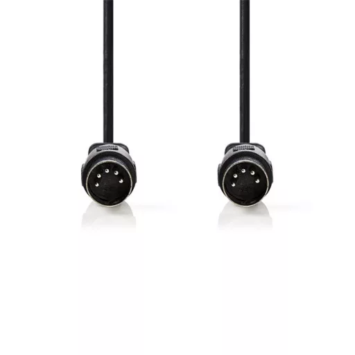 Nedis CAGL20000BK30 DIN audio kábel, DIN 5 tűs dugó, Nikkelezett, 3 m