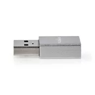   Nedis CCTB60925AL USB-A adapter, USB 3.2 Gen 1, USB-A férfi, USB-C™ anya, 5 Gbps,  kerek,  Nikkelezett, Ezüst