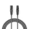 Nedis COTH15012GY30 DMX adapter kábel, XLR 3 tűs dugó, XLR 3 tűs anya,  Nikkelezett, 3 m,  kerek, PVC, Sötétszürke