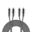 Nedis COTH24200GY15 sztereo audio kábel, 2x RCA dugó,  2x RCA dugó, Nikkelezett,  1,50 m, rugalmas