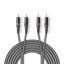 Nedis COTH24200GY30 sztereo audio kábel, 2x RCA dugó,  2x RCA dugó, Nikkelezett,  3 m, rugalmas