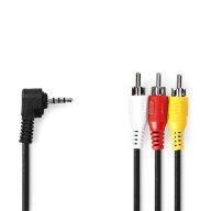   Nedis CVGL22400BK20 audio / video kábel, 3,5 mm, 3x RCA dugó, 2m