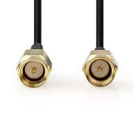   Nedis CSGL02000BK50 SMA kábel, aranyozott, 50 Ohm, árnyékolt,  5 m