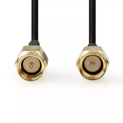 Nedis CSGL02000BK50 SMA kábel, aranyozott, 50 Ohm, árnyékolt,  5 m