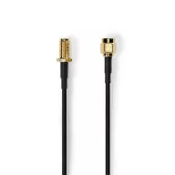   Nedis CSGL02210BK30 SMA kábel, RP SMA férfi, RP SMA női, Aranyozott, 50 Ohm, Egyetlen árnyékolt, 3,00 m, kerek