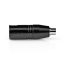 NEDIS COTP15930BK XLR adapter, XLR 3 tűs dugó, RCA nő,  Nikkelezett, Egyenes, Fém, Fekete , 1 db