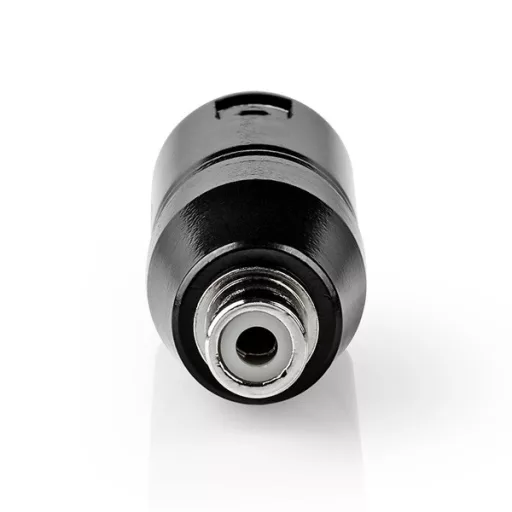 NEDIS COTP15930BK XLR adapter, XLR 3 tűs dugó, RCA nő,  Nikkelezett, Egyenes, Fém, Fekete , 1 db