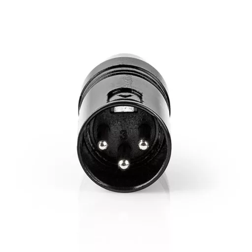 NEDIS COTP15930BK XLR adapter, XLR 3 tűs dugó, RCA nő,  Nikkelezett, Egyenes, Fém, Fekete , 1 db