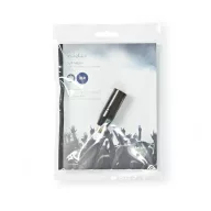   NEDIS COTP15930BK XLR adapter, XLR 3 tűs dugó, RCA nő,  Nikkelezett, Egyenes, Fém, Fekete , 1 db