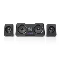   Nedis GSPR21022BK gamer hangszóró készlet, csatornák: 2.2, USB tápellátás, 3,5 mm jack, 48 W, LED, hangerőszabályozó