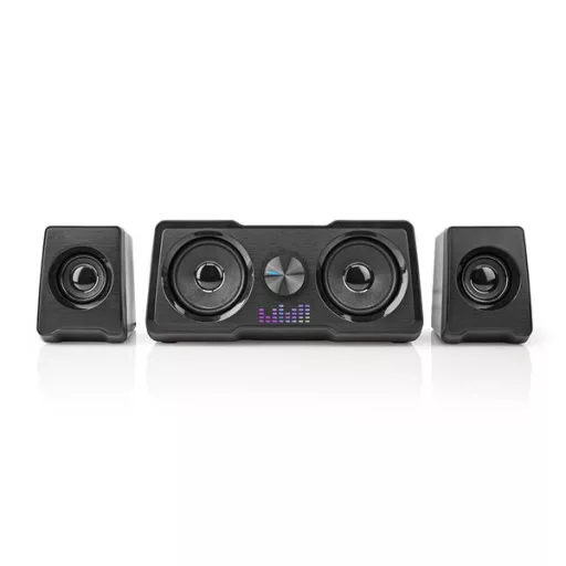 Nedis GSPR21022BK gamer hangszóró készlet, csatornák: 2.2, USB tápellátás, 3,5 mm jack, 48 W, LED, hangerőszabályozó