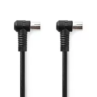   Nedis CSGL40120BK15 koax RF kábel, koax férfi (dugó), koax női (aljzat) 120 dB, 75 Ohm, Négyszeresen árnyékolt ,  1,5m
