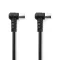 Nedis CSGL40120BK15 koax RF kábel, koax férfi (dugó), koax női (aljzat) 120 dB, 75 Ohm, Négyszeresen árnyékolt ,  1,5m