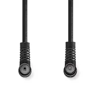  Nedis CSGL40120BK15 koax RF kábel, koax férfi (dugó), koax női (aljzat) 120 dB, 75 Ohm, Négyszeresen árnyékolt ,  1,5m