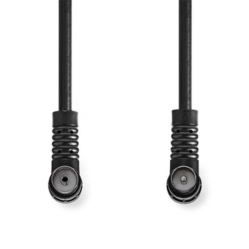 Nedis CSGL40120BK15 koax RF kábel, koax férfi (dugó), koax női (aljzat) 120 dB, 75 Ohm, Négyszeresen árnyékolt ,  1,5m