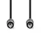 Nedis CAGL22000BK05 audio kábel, 3.5 mm sztereo jack dugó - 3.5 mm sztereo jack dugó, 0.50 m