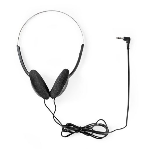 Nedis HPWD1101BK vezetékes fejhallgató, füldbe helyezhető, 3,5 mm, 1,2 m