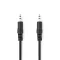 Nedis CAGL22000BK10 sztereo audio kábel, 3,5 mm jack dugó - 3,5 mm jack dugó, 1m