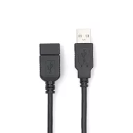   Nedis CCGL60010BK30 USB hosszabító / toldó kábel, USB 2.0 | USB-A dugó  USB-A hüvely  480 Mbps, 3m