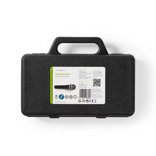 Nedis MPWD50CBK dinamikus mikrofon, levehető kábel 5m, 50 Hz - 15 kHz 600 Ohm -72 dB, kapcsoló, fekete/szürke