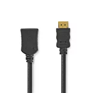   Nedis ultra HD HDMI hosszabbító (toldó) kábel CVGL34096BK10, HDMI dugó - aljzat, 4K@60Hz, ARC, 10,2 Gbps, 1 m