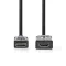 Nedis ultra HD HDMI hosszabbító (toldó) kábel CVGL34096BK30, HDMI dugó - aljzat, 4K@60Hz, ARC, 10,2 Gbps, 3 m