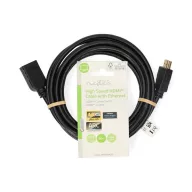   Nedis ultra HD HDMI hosszabbító (toldó) kábel CVGL34096BK30, HDMI dugó - aljzat, 4K@60Hz, ARC, 10,2 Gbps, 3 m