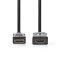 Nedis ultra HD HDMI hosszabbító (toldó) kábel CCVGL34096BK50, HDMI dugó - aljzat, 4K@60Hz, ARC, 10,2 Gbps, 5 m
