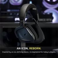   CORSAIR Vezeték Nélküli Headset, VOID v2 Wireless Gaming Headset, Dolby Atmos, carbon