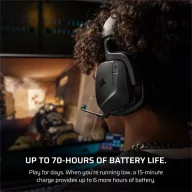   CORSAIR Vezeték Nélküli Headset, VOID v2 Wireless Gaming Headset, Dolby Atmos, carbon
