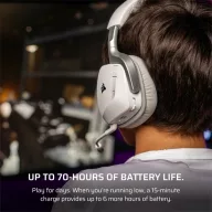   CORSAIR Vezeték Nélküli Headset, VOID v2 Wireless Gaming Headset, Dolby Atmos, fehér