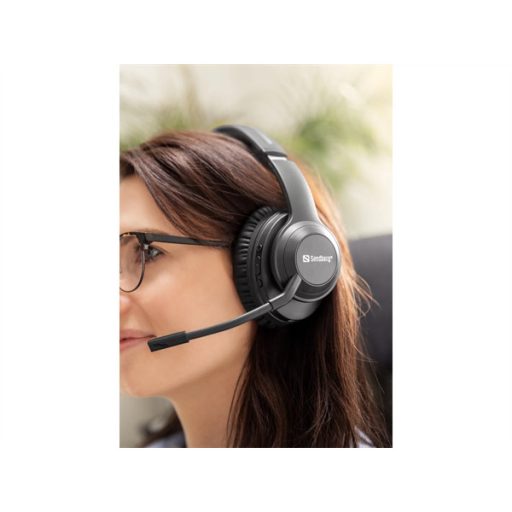 SANDBERG Headset mikrofonnal, Wireless Headset ANC+ENC Pro