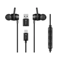 SANDBERG Fülhallgató, USB-C/A In-Earset with Line-Mic