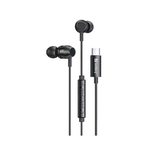 SANDBERG Fülhallgató, USB-C/A In-Earset with Line-Mic
