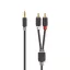 Nedis CABW22200AT10 sztereo audió kábel 3,5mm sztereo jack - 2x RCA,  Aranyozott,  1 m