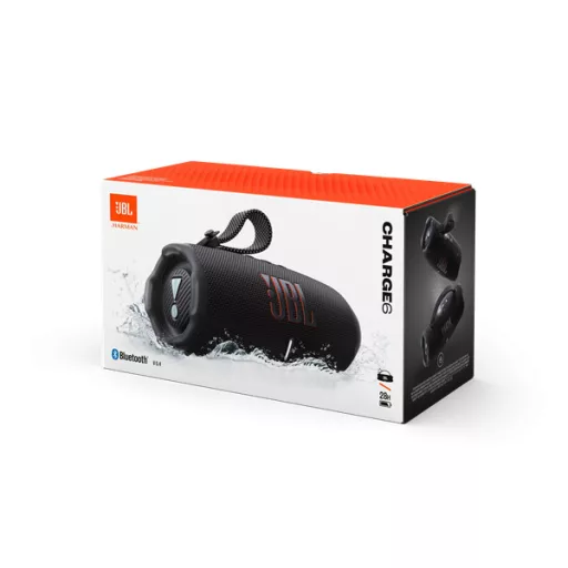 JBL CHARGE 6 BLK, BT hangszóró, Fekete (Hordozható, vízálló)