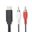 Nedis CCGL64240BK10 USB 3.2 Gen 1, USB-C kábel, USB C dugó - 2x RCA dugó, 1m