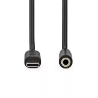   Nedis CCGL65960BK10 USB-C (USB C) dugó - 3,5 mm sztereo jack aljzat | 1,00 m