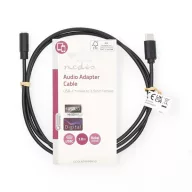   Nedis CCGL65960BK10 USB-C (USB C) dugó - 3,5 mm sztereo jack aljzat | 1,00 m