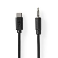   Nedis CCGL65950BK10 USB-C (USB C) dugó - 3,5 mm sztereo jack dugó | 1,00 m