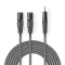 Nedis COTH15310GY15 balanced/szimmetrikus félprofi XLR audio kábel, 2x XLR 3 tűs dugó | 3,5 mm sztereo jack dugó, 1,5m