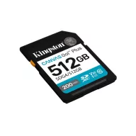   KINGSTON Memóriakártya SDXC 512GB Canvas Go Plus Gen4 200R C10 UHS-I U3 V30