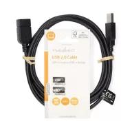   Nedis CCGL60010BK20 USB hosszabító / toldó kábel, USB2.0, hossz: 2m